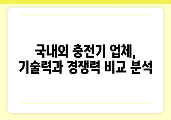 전기차 충전기 업체 순위| 국내외 TOP 10 비교분석 | 전기차 충전 인프라, 충전 속도, 가격 비교