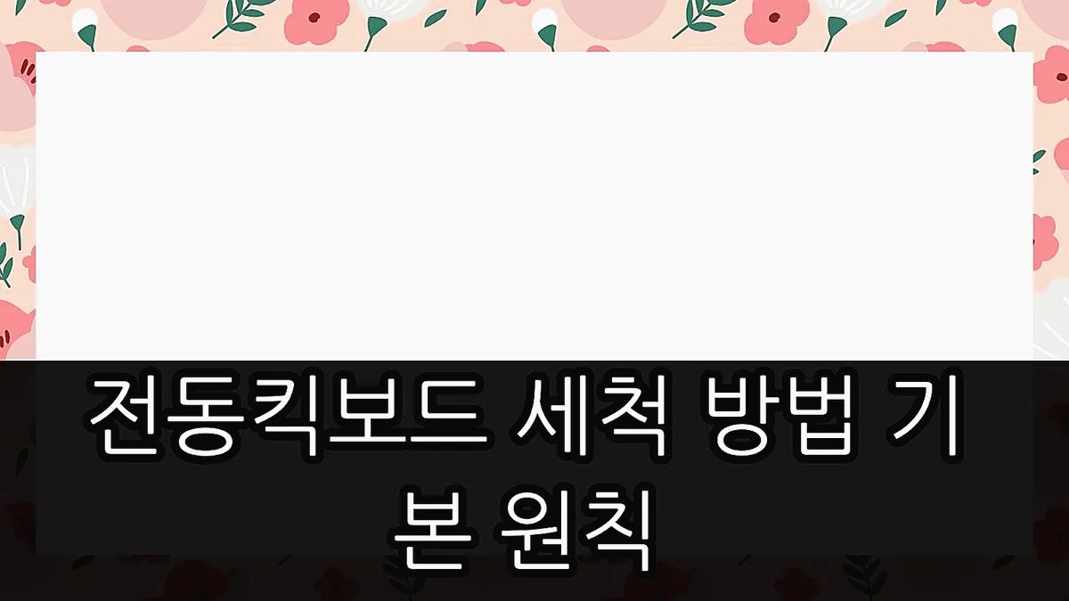 글의 전동킥보드 세척 방법 기본 원칙 이미지 글의 전동킥보드 세척 방법 기본 원칙 이미지