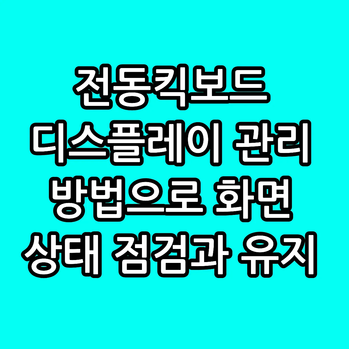 전동킥보드 디스플레이 관리 방법으로 화면 상태 점검과 유지 요령 썸네일