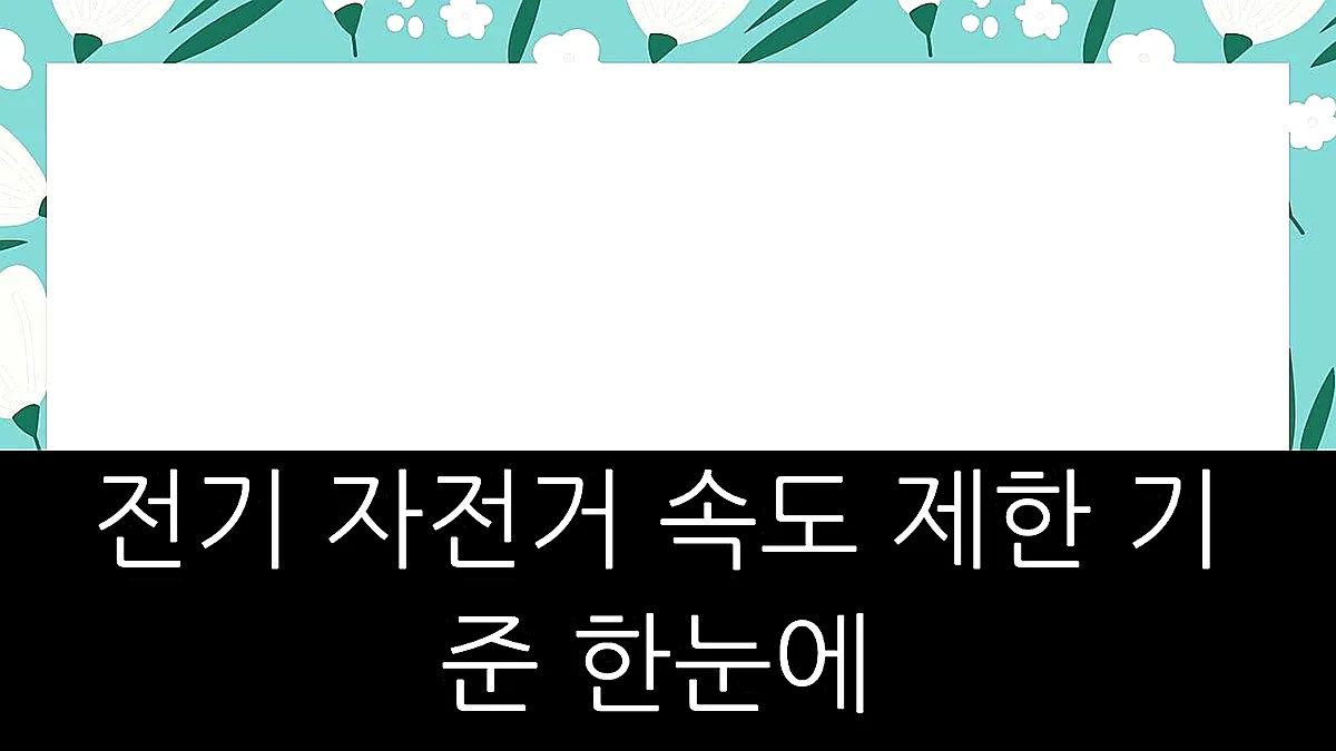 글의 전기 자전거 속도 제한 기준 한눈에 이미지 글의 전기 자전거 속도 제한 기준 한눈에 이미지
