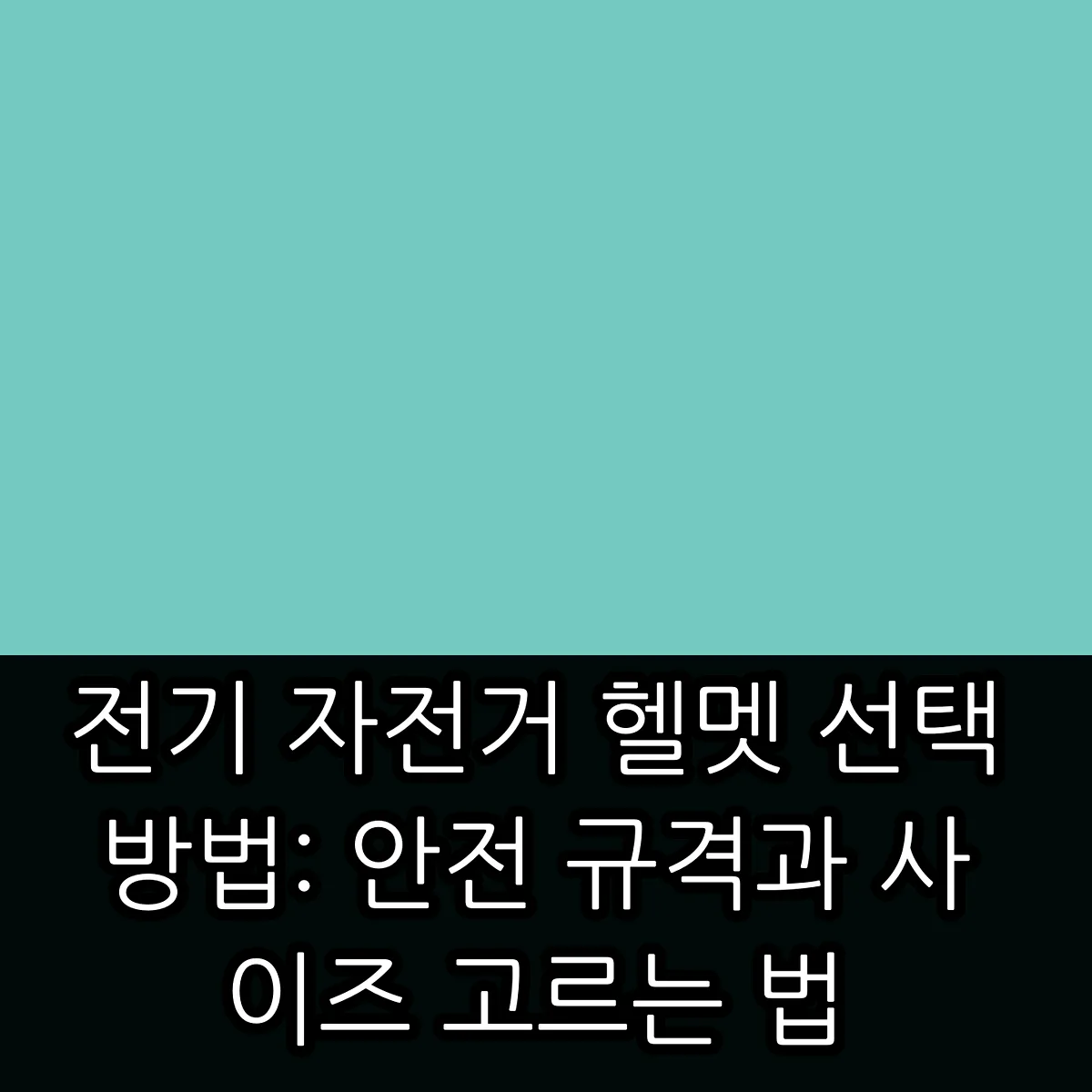 전기 자전거 헬멧 선택 방법: 안전 규격과 사이즈 고르는 법 썸네일 전기 자전거 헬멧 선택 방법: 안전 규격과 사이즈 고르는 법 썸네일